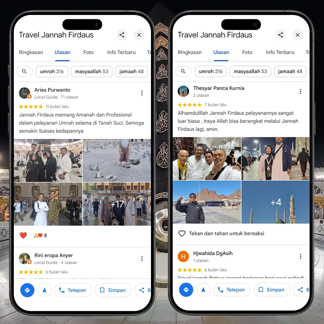 testimoni jamaah jannah firdaus